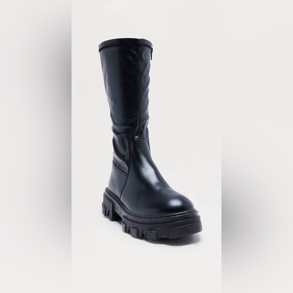 Fashion Nova Black  Chunky Platform Boots